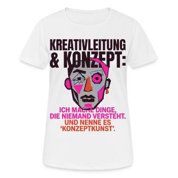 Brutalismus Truth Architektur Design - Frauen T-Shirt atmungsaktiv - Weiß - Vorne - AI Model Female 172 dark (172cm)