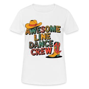 Troupe de danse Western Line - T-shirt respirant Femme - blanc - Devant - AI Model Female 172 dark (172cm)