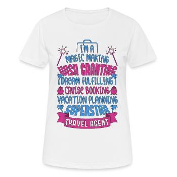 Urlaubsplanung Superstar-Kreuzfahrt - Frauen T-Shirt atmungsaktiv - Weiß - Vorne - AI Model Female 172 dark (172cm)