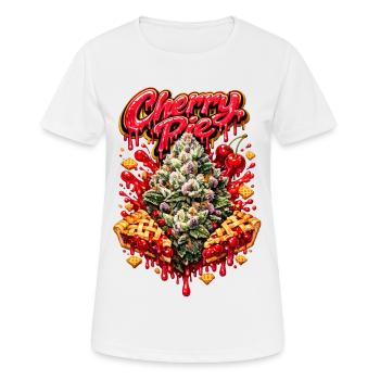 Cherry Pie Graffiti Print - T-shirt respirant Femme - blanc - Devant - AI Model Female 172 dark (172cm)