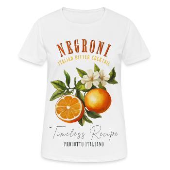 Negroni Cocktail Liqueur Aperitif Drink Gin Vermouth - Women's Breathable T-Shirt - white - Front - AI Model Female 172 dark (172cm)