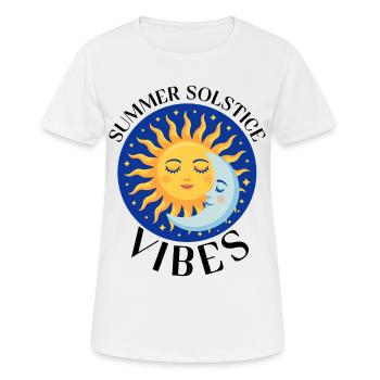 Litha Pagan: Sommersonnenwende, Mittsommer, Mittsommer, Mittsommer. - Frauen T-Shirt atmungsaktiv - Weiß - Vorne - AI Model Female 172 dark (172cm)