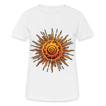 Litha Pagan Solstice d’été Midsommar - T-shirt respirant Femme - blanc - Devant - AI Model Female 172 dark (172cm)