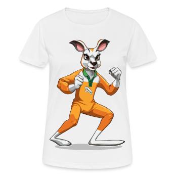Salopette orange Kangaroo Battle Step - T-shirt respirant Femme - blanc - Devant - AI Model Female 172 dark (172cm)