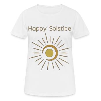 Litha Pagan: Sommersonnenwende, Mittsommer, Mittsommer, Mittsommer. - Frauen T-Shirt atmungsaktiv - Weiß - Vorne - AI Model Female 172 dark (172cm)