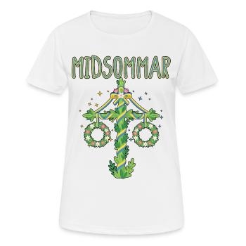Litha Pagan: Sommersonnenwende, Mittsommer, Mittsommer, Mittsommer. - Frauen T-Shirt atmungsaktiv - Weiß - Vorne - AI Model Female 172 dark (172cm)
