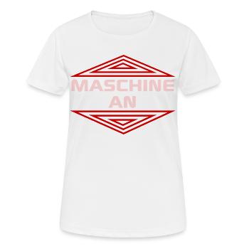 Maschine an Motivation - Frauen T-Shirt atmungsaktiv - Weiß - Vorne - AI Model Female 172 dark (172cm)