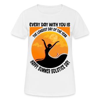 Litha Pagan: Sommersonnenwende, Mittsommer, Mittsommer, Mittsommer. - Frauen T-Shirt atmungsaktiv - Weiß - Vorne - AI Model Female 172 dark (172cm)