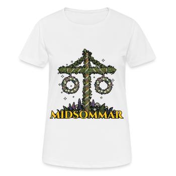 Litha Pagan: Sommersonnenwende, Mittsommer, Mittsommer, Mittsommer. - Frauen T-Shirt atmungsaktiv - Weiß - Vorne - AI Model Female 172 dark (172cm)