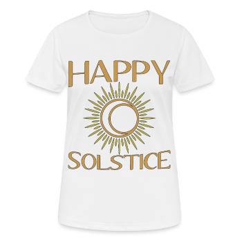 Litha Pagan: Sommersonnenwende, Mittsommer, Mittsommer, Mittsommer. - Frauen T-Shirt atmungsaktiv - Weiß - Vorne - AI Model Female 172 dark (172cm)