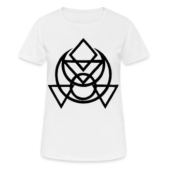 Schwarzes ägyptisches esoterisches Symbol - Frauen T-Shirt atmungsaktiv - Weiß - Vorne - AI Model Female 172 dark (172cm)