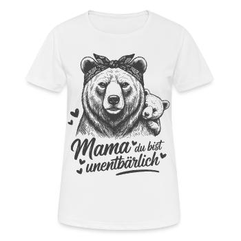 Maman Ours Bébé - Maman, tu es insupportable - T-shirt respirant Femme - blanc - Devant - AI Model Female 172 dark (172cm)