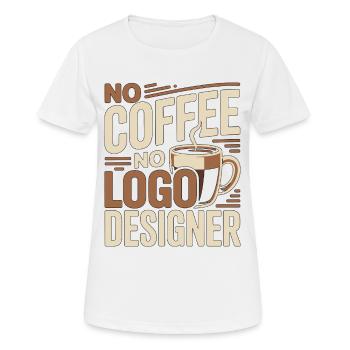 Logo Designer No Coffee Illustrator Coffee Lover - Frauen T-Shirt atmungsaktiv - Weiß - Vorne - AI Model Female 172 dark (172cm)