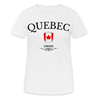 Souvenir Quebec, elegantes Design Quebec - Frauen T-Shirt atmungsaktiv - Weiß - Vorne - AI Model Female 172 dark (172cm)