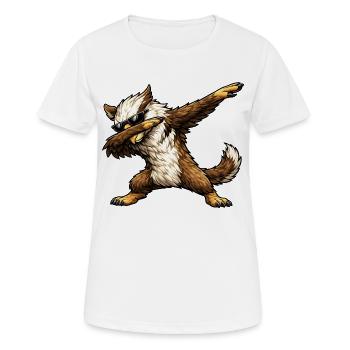 Dabbing Greif - Frauen T-Shirt atmungsaktiv - Weiß - Vorne - AI Model Female 172 dark (172cm)