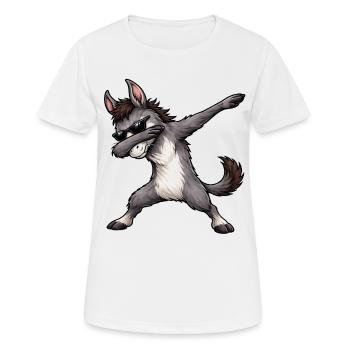 Âne Dab - T-shirt respirant Femme - blanc - Devant - AI Model Female 172 dark (172cm)