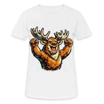 Le Woose se réjouit - T-shirt respirant Femme - blanc - Devant - AI Model Female 172 dark (172cm)