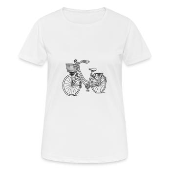 Vélo classique de vélo urbain - T-shirt respirant Femme - blanc - Devant - AI Model Female 172 dark (172cm)