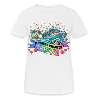Mutter-Tochter-Kreuzfahrt Familienurlaub - Frauen T-Shirt atmungsaktiv - Weiß - Vorne - AI Model Female 172 dark (172cm)