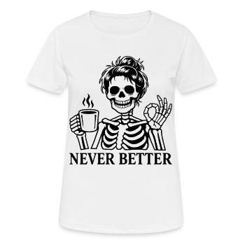 Coffee, coffee drinker, coffee drinker, funny - Women's Breathable T-Shirt - white - Front - AI Model Female 172 dark (172cm)