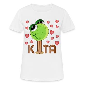 Crèche Grenouille Glacée - T-shirt respirant Femme - blanc - Devant - AI Model Female 172 dark (172cm)