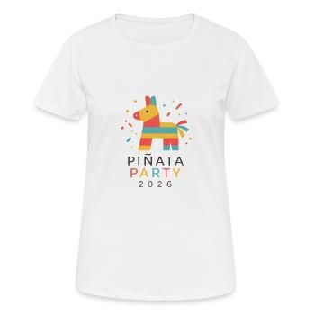 Fête Pinata 2026 - T-shirt respirant Femme - blanc - Devant - AI Model Female 172 dark (172cm)