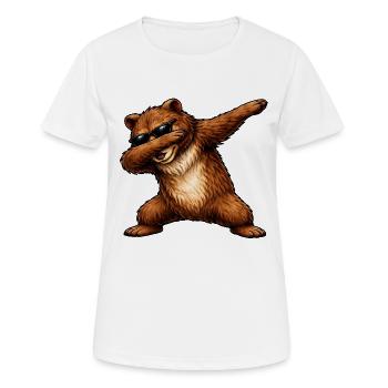 Éponge du grizzli - T-shirt respirant Femme - blanc - Devant - AI Model Female 172 dark (172cm)