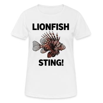 Lionfish Danger Sting Flying Lionfish Black - Women's Breathable T-Shirt - white - Front - AI Model Female 172 dark (172cm)