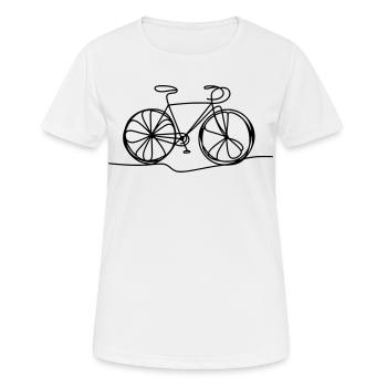 Fahrrad Fahrradfahren Fahrradfahrer - Frauen T-Shirt atmungsaktiv - Weiß - Vorne - AI Model Female 172 dark (172cm)