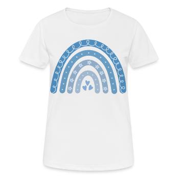 Bohème Bleu Arc-en-ciel - T-shirt respirant Femme - blanc - Devant - AI Model Female 172 dark (172cm)