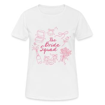 The Bride Squad Pink Bridal Icons - Frauen T-Shirt atmungsaktiv - Weiß - Vorne - AI Model Female 172 dark (172cm)