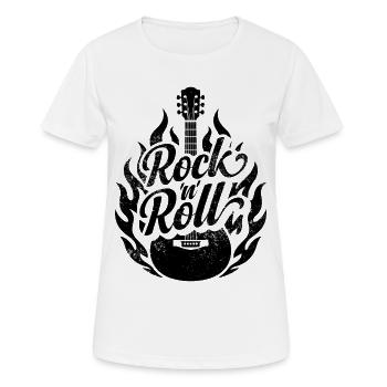 Rock and roll - T-shirt respirant Femme - blanc - Devant - AI Model Female 172 dark (172cm)