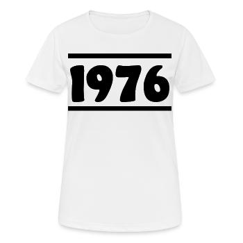 1976 Anniversaire 1976 - T-shirt respirant Femme - blanc - Devant - AI Model Female 172 dark (172cm)
