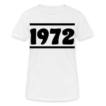 1972 Geburtstag 1972  - Frauen T-Shirt atmungsaktiv - Weiß - Vorne - AI Model Female 172 dark (172cm)