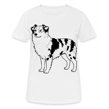 Australian Shepherd - Women's Breathable T-Shirt - white - Front - AI Model Female 172 dark (172cm)