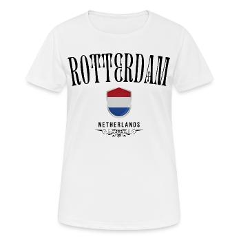 Souvenir Rotterdam, design élégant Rotterdam - T-shirt respirant Femme - blanc - Devant - AI Model Female 172 dark (172cm)