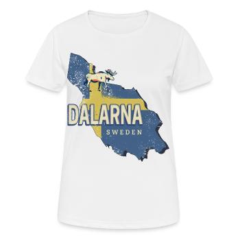 Souvenir vintage de la province de Dalarna en Suède - T-shirt respirant Femme - blanc - Devant - AI Model Female 172 dark (172cm)