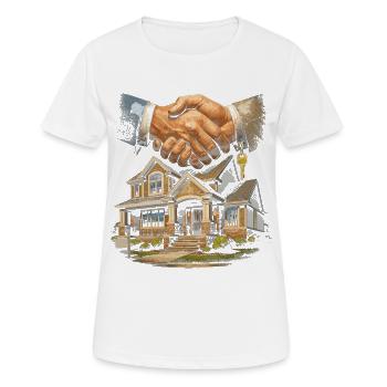 Real Estate Agent Broker - Women's Breathable T-Shirt - white - Front - AI Model Female 172 dark (172cm)