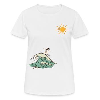 Surfer - Women's Breathable T-Shirt - white - Front - AI Model Female 172 dark (172cm)