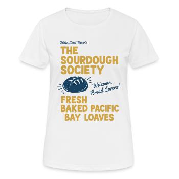 Sauerteigbrot-Backbäcker-Gesellschaft - Frauen T-Shirt atmungsaktiv - Weiß - Vorne - AI Model Female 172 dark (172cm)