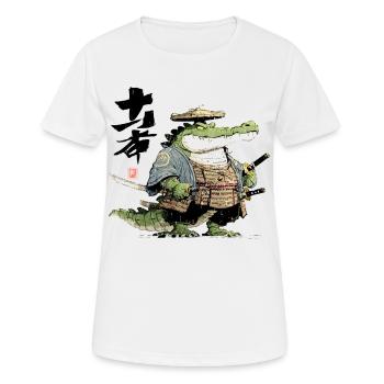 Alligator Samurai Duelist - Women's Breathable T-Shirt - white - Front - AI Model Female 172 dark (172cm)