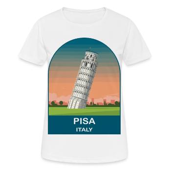Pisa, Italien Vintage-Reiseplakatkunst - Frauen T-Shirt atmungsaktiv - Weiß - Vorne - AI Model Female 172 dark (172cm)