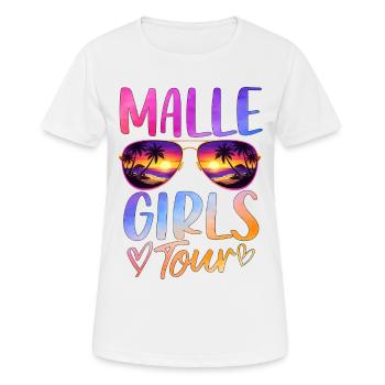 Malle Girls Tour - Frauen T-Shirt atmungsaktiv - Weiß - Vorne - AI Model Female 172 dark (172cm)
