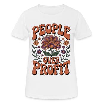 Anti-Capitalist People Over Profit - Women's Breathable T-Shirt - white - Front - AI Model Female 172 dark (172cm)