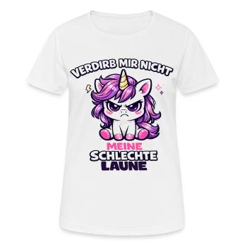 Verdirb mir nicht meine schlechte Laune - Frauen T-Shirt atmungsaktiv - Weiß - Vorne - AI Model Female 172 dark (172cm)
