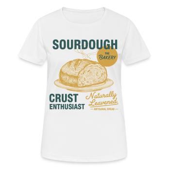 Sauerteig-Teig-Liebhaber Brotbacker - Frauen T-Shirt atmungsaktiv - Weiß - Vorne - AI Model Female 172 dark (172cm)