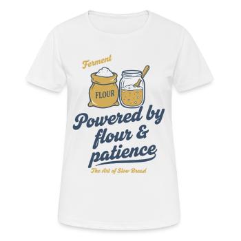 Boulanger au pain au levain alimenté par la farine - T-shirt respirant Femme - blanc - Devant - AI Model Female 172 dark (172cm)