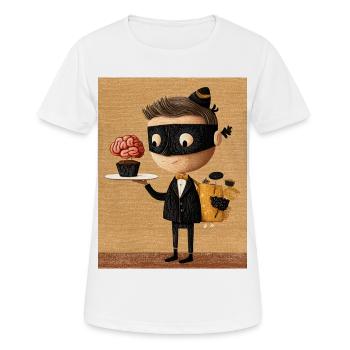 Masked Waiter Brain Pastry - Women's Breathable T-Shirt - white - Front - AI Model Female 172 dark (172cm)
