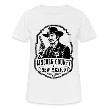 Pat Garrett, comté de Lincoln, Nouveau-Mexique, US Marshal - T-shirt respirant Femme - blanc - Devant - AI Model Female 172 dark (172cm)