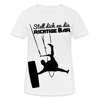 Stell dich an die richtige Bar - Frauen T-Shirt atmungsaktiv - Weiß - Vorne - AI Model Female 172 dark (172cm)
